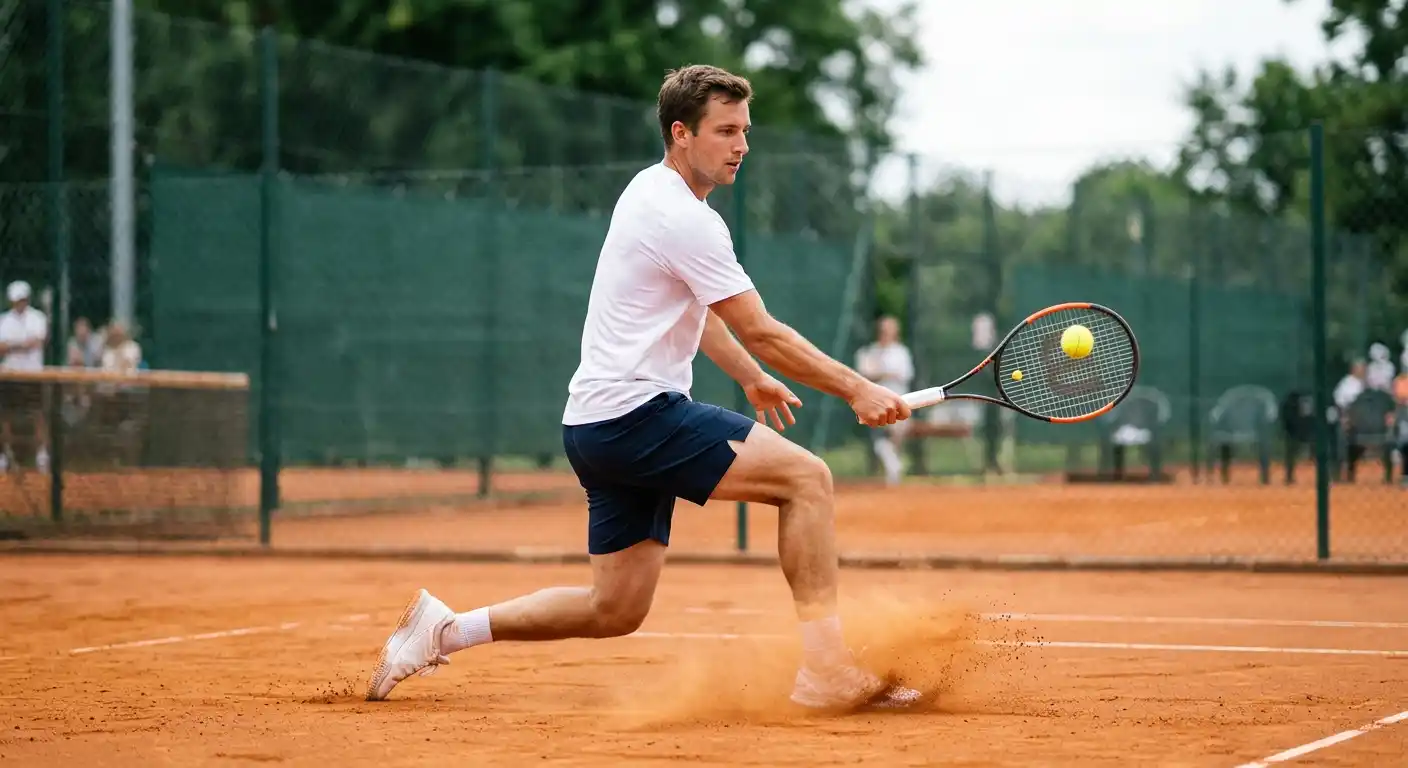 Sandplatz-Spezialist trifft Topspin-Vorhand hinter der Grundlinie