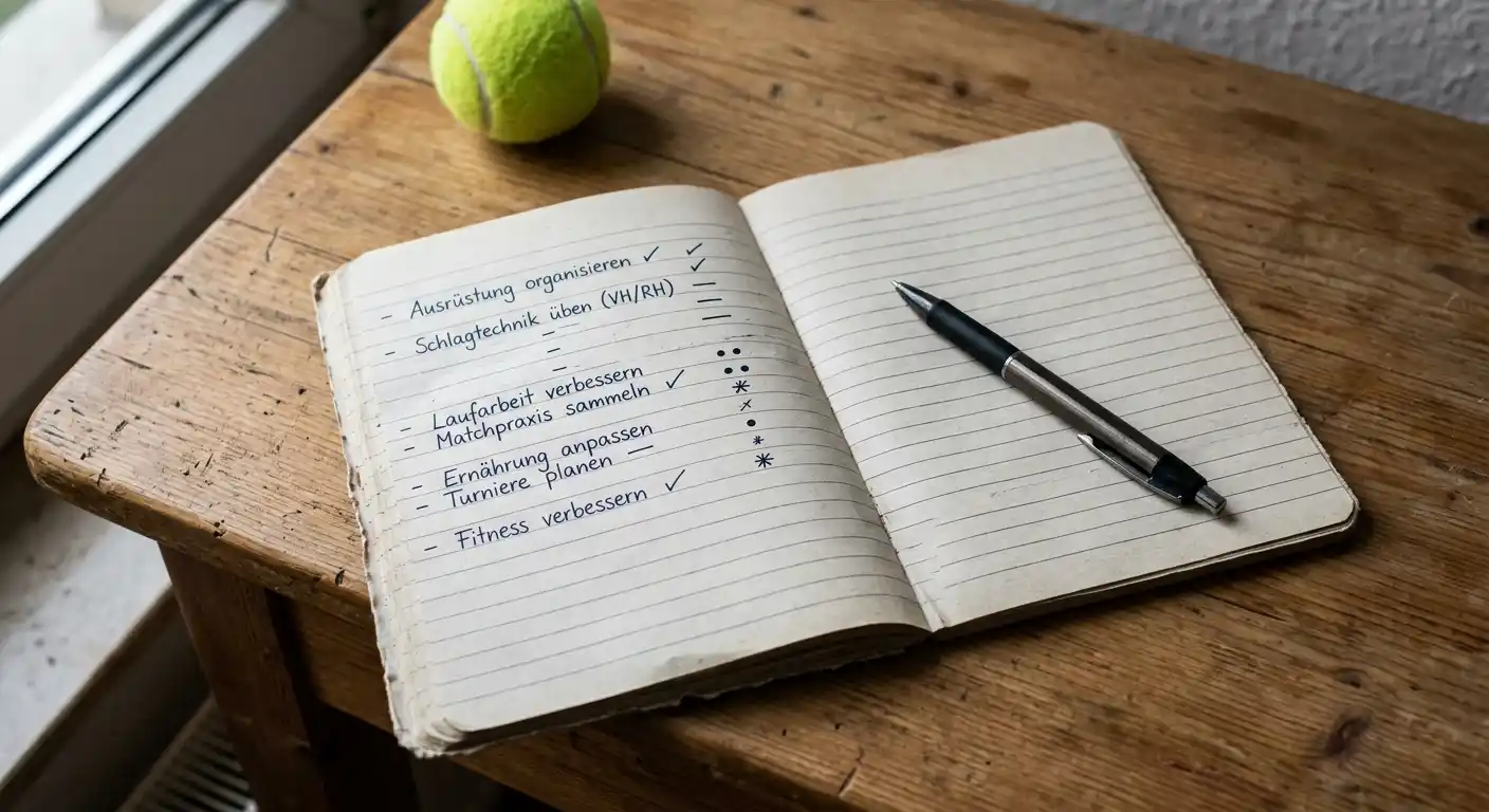 Notizbuch mit dokumentierten ATP-Wetten zur Edge-Verifikation